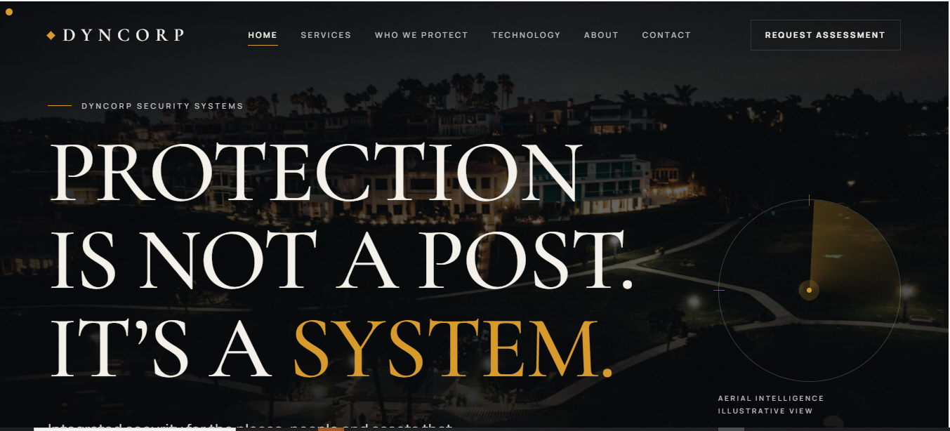 Dyncorp Security Systems website